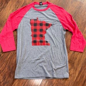 Minnesota Red and Gray Casual Tee